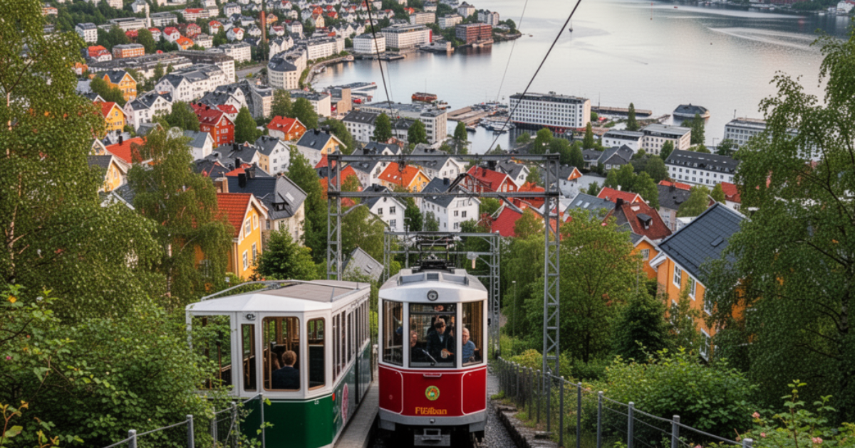 Bergen Fløibanen Funicular Ride