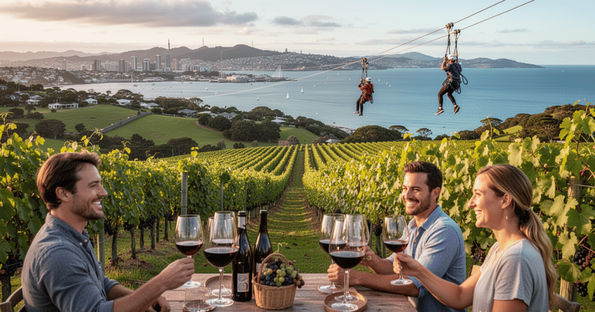 Waiheke Island Wine & Zipline Experience (Auckland)